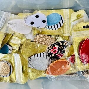 New! 58 Pairs of Assorted Faux Leather Earrings